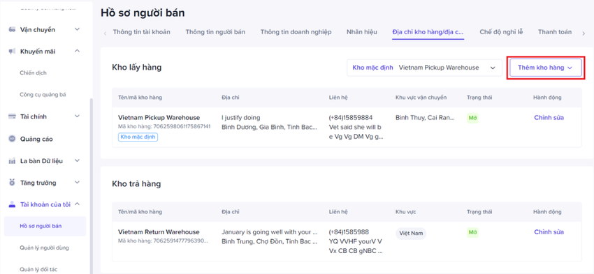 Multi-warehouse (MWH)